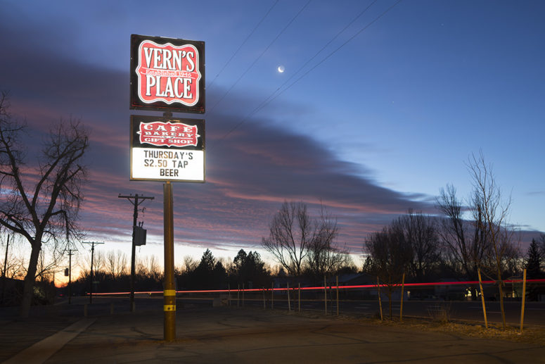 Vern's Place restaurant sign