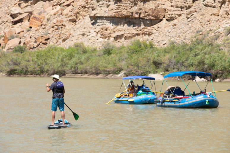 SUP paddler in Desolation Canyon