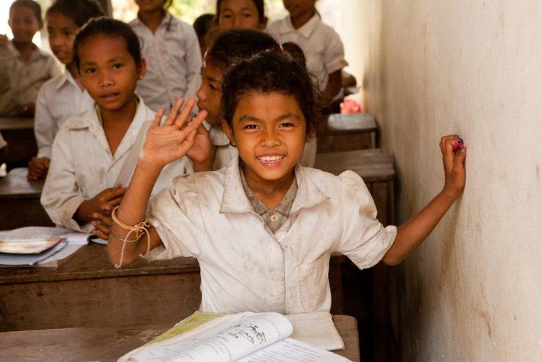 cambodia student in school