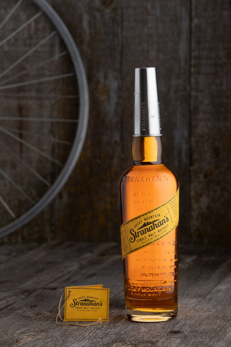 Stranahan's Whiskey bottle, commercial photography