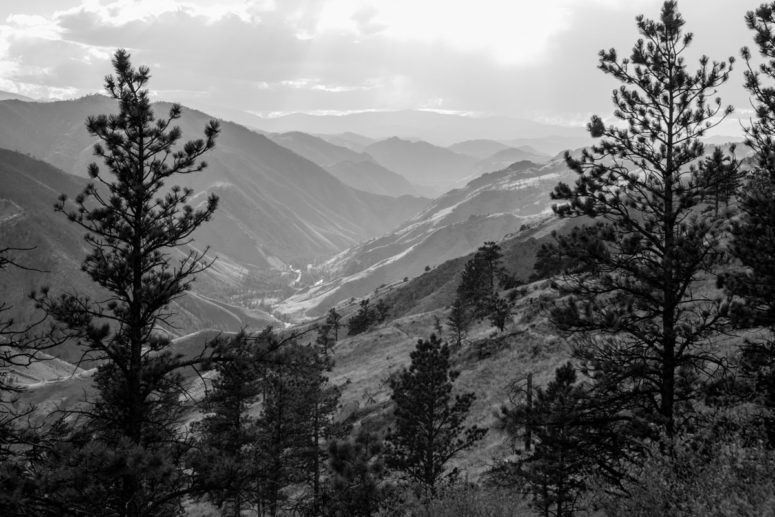 A view up Poudre Canyon from atop Greyrock Trail